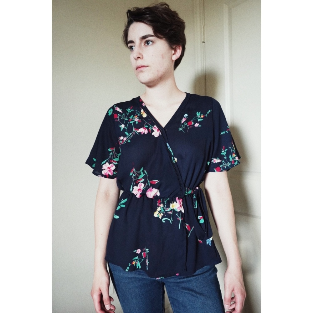 Floral Short-Sleeve Blouse//Sienna Sky